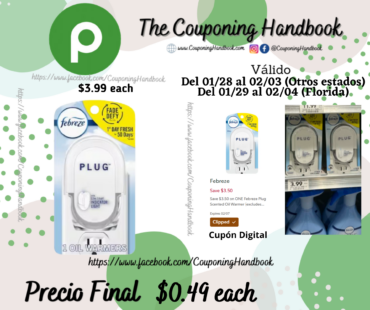 Febreze Plug Odor-Fighting Air Freshener Warmer Device, 1 count por $0.49