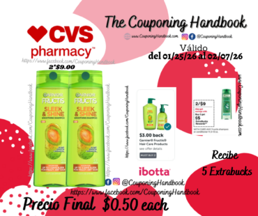 Garnier Fructis shampoo or conditioner por $0.50