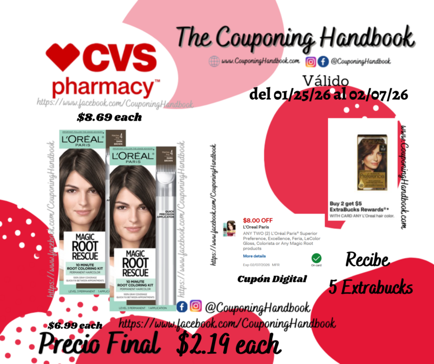 L’Oreal Paris Magic Root Rescue 10 Minute Root Hair Coloring Kit por $2.19