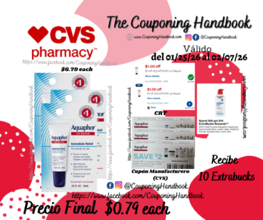 Aquaphor Lip Repair Immediate Relief Lip Balm por $0.79