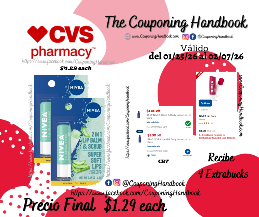 NIVEA Lip Care por $1.29