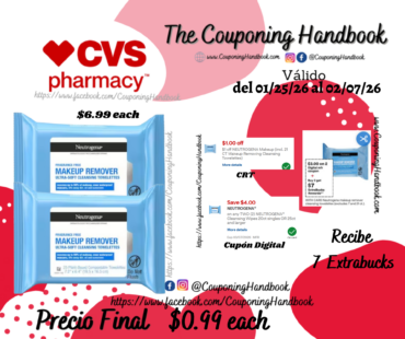 Neutrogena Makeup Remover Cleansing Towelettes, 25CT por $0.99