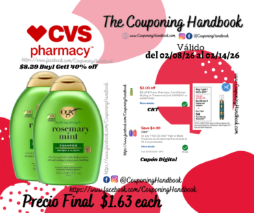 OGX Rosemary Mint Shampoo, 13 OZ por $1.63