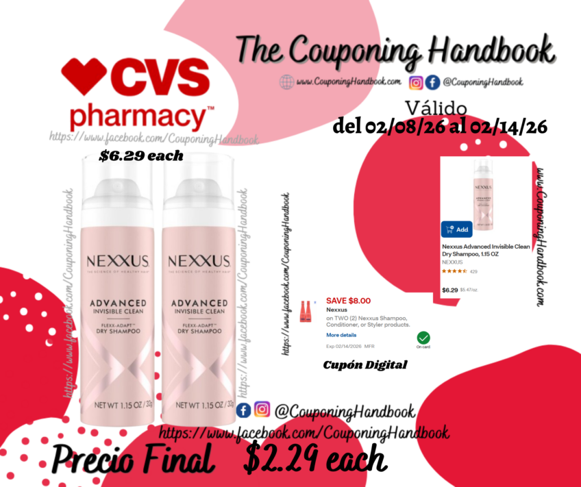 Nexxus Advanced Invisible Clean Dry Shampoo, 1.15 OZ por $2.29