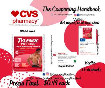 Tylenol Precise Pain Relieving Patch, 2CT, Large por $0.49