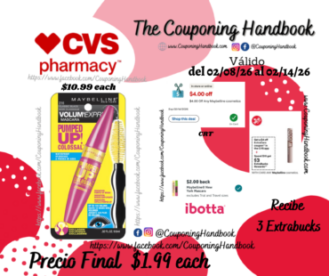 Maybelline Volum’ Express Pumped Up! Colossal Waterproof Mascara por $1.99