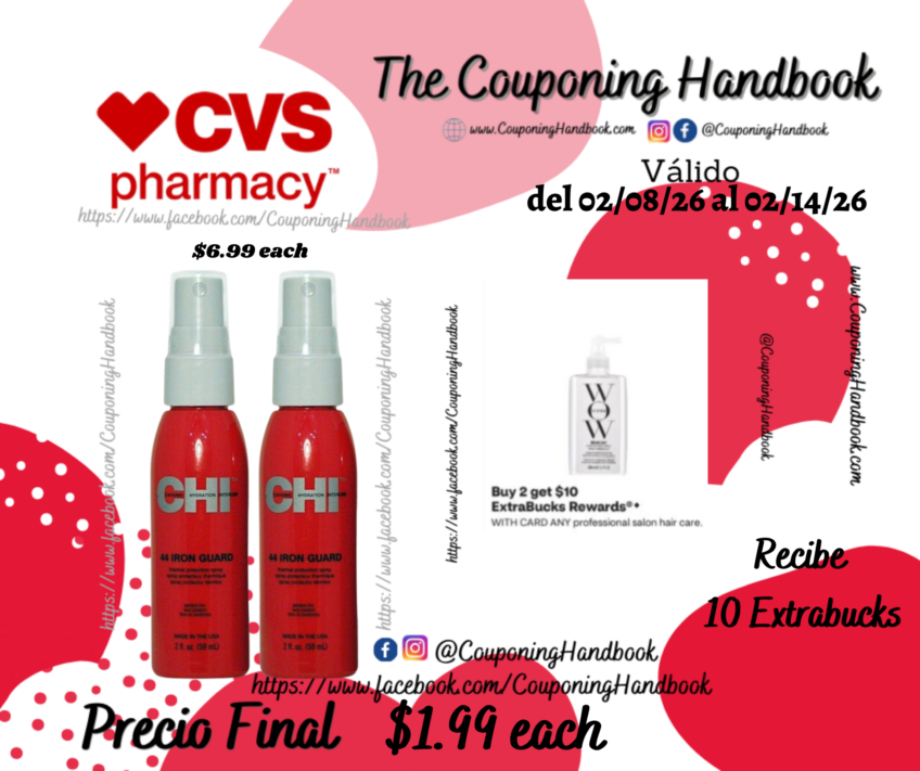 CHI 44 Iron Guard Thermal Protection Spray, 2 OZ por $1.99