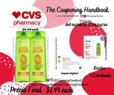 Garnier Fructis shampoo/Conditioner por $1.49