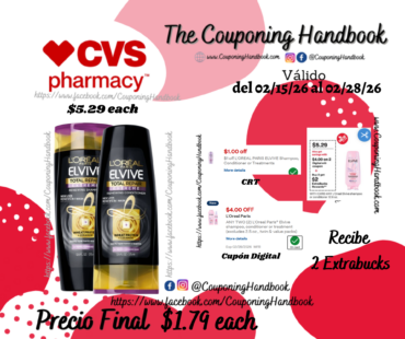 L’Oreal Paris Elvive Shampoo/conditioner por $1.79