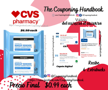 Neutrogena Makeup Remover Cleansing Towelettes, 25CT por $0.99