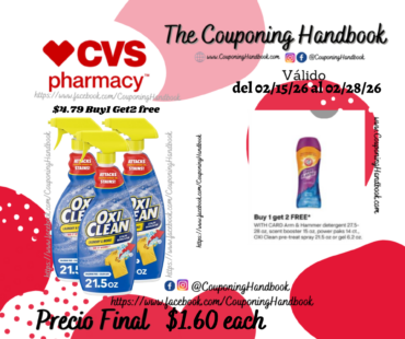 OxiClean Laundry Stain Remover, 21.5 oz por $1.60