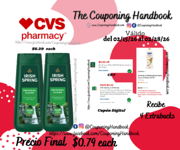 Irish Spring Body Wash, 20 OZ por $0.79