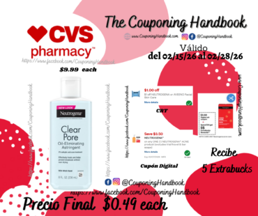 Neutrogena Clear Pore Oil-Eliminating Astringent, 8 OZ por $0.49