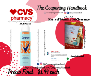 Degree Whole Body Deodorant Spray, Fresh Citrus, 4 OZ por $1.99