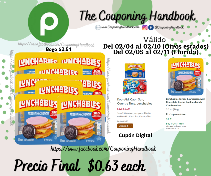 Lunchables Turkey & American with Chocolate Creme Cookies Lunch Combinations por $0.63