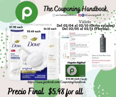 03 Productos Dove por $5.98