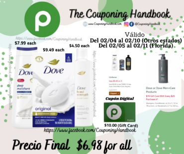 03 Productos Dove por $6.98