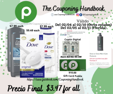 05 Productos Dove por $3.47