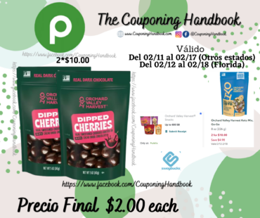 Orchard Valley Harvest Dipped Cherries por $2.00