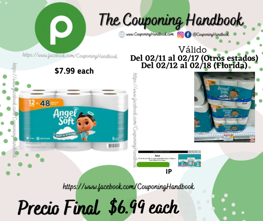 Angel Soft ANGEL SOFT® TOILET PAPER, 12 MEGA ROLLS 12 Rolls por $6.49