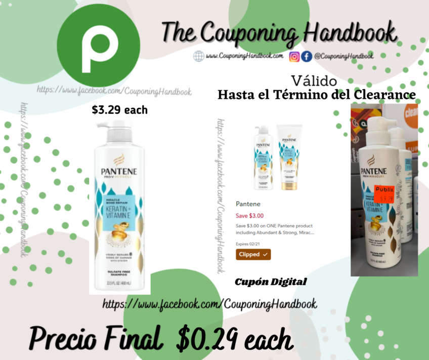 Pantene Pro-V Miracles Miracle Bond Repair Keratin + Vitamin E Sulfate Free Shampoo por $0.29