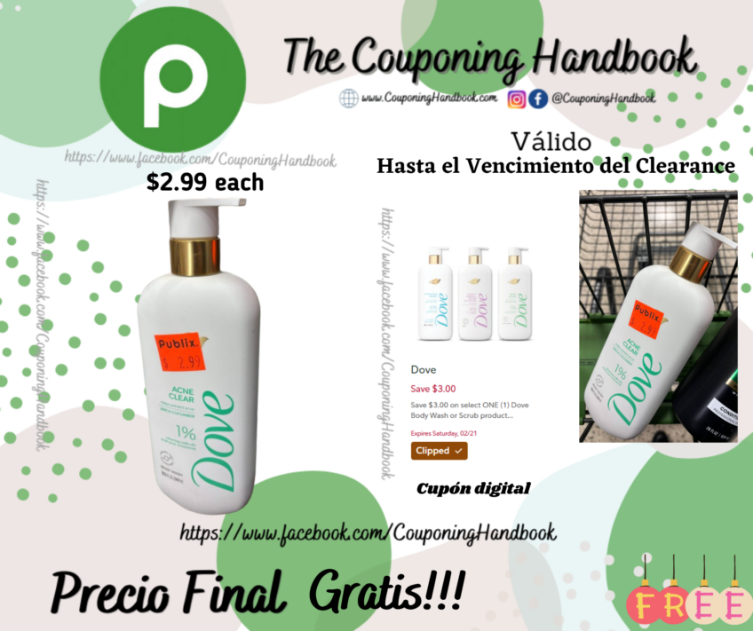 Dove Body Wash Acne Clear Gratis