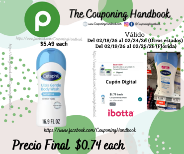 Cetaphil Ultra Gentle Body Wash 16.9 fl oz por $0.74