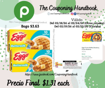Eggo Homestyle Frozen Waffles Homestyle, Frozen Breakfast por $1.31