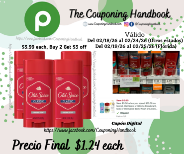 Old Spice Classic Original Scent Deodorant for Men, 3.25 oz por $1.24