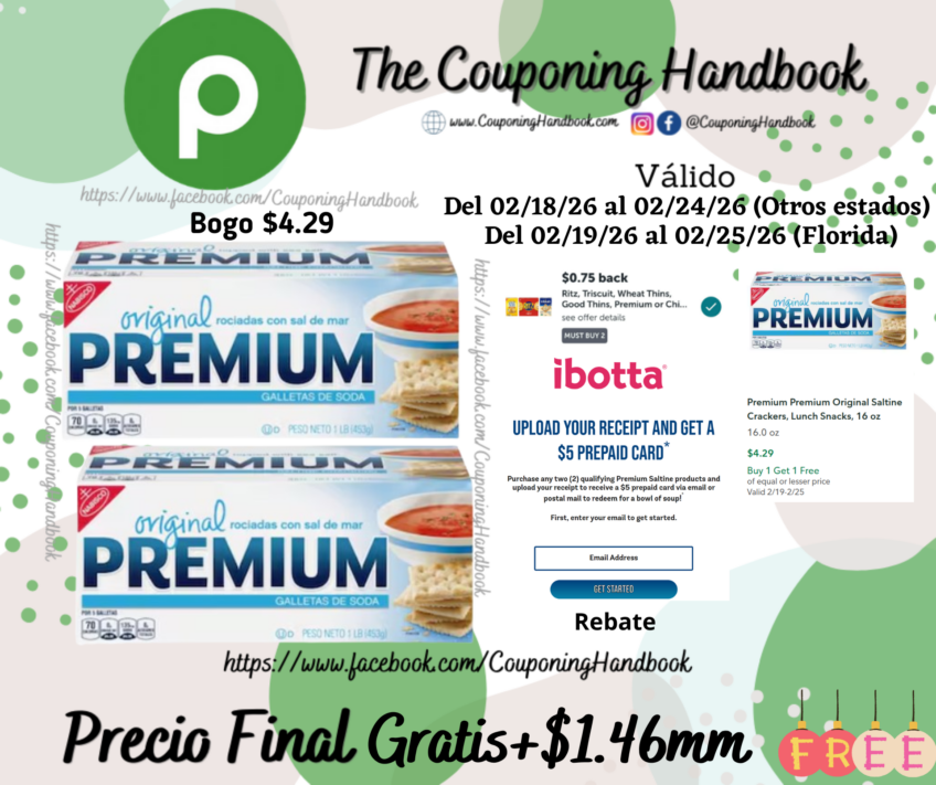 02 Premium Premium Original Saltine Crackers, Lunch Snacks, 16 oz Gratis