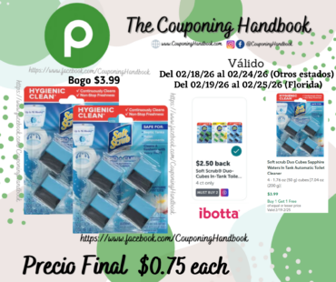 Soft scrub Duo Cubes Sapphire Waters In Tank Automatic Toilet Cleaner por $0.75