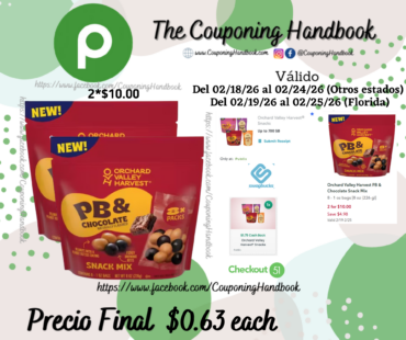 Orchard Valley Harvest PB & Chocolate Snack Mix por $0.63