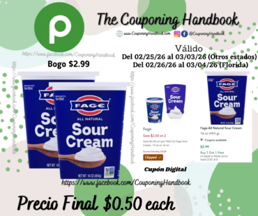 Fage All Natural Sour Cream por $0.50