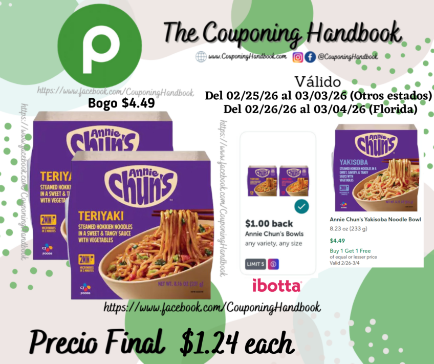 Annie Chun’s Teriyaki Noodle Bowl por $1.24