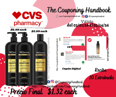 Productos TRESemme por $1.32