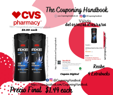 AXE Body Wash for Men 16 OZ por $1.49