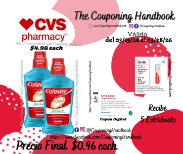 Colgate Total Gum Health Mouthwash por $0.96