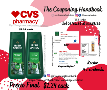 Irish Spring Body Wash, 20 OZ por $1.29