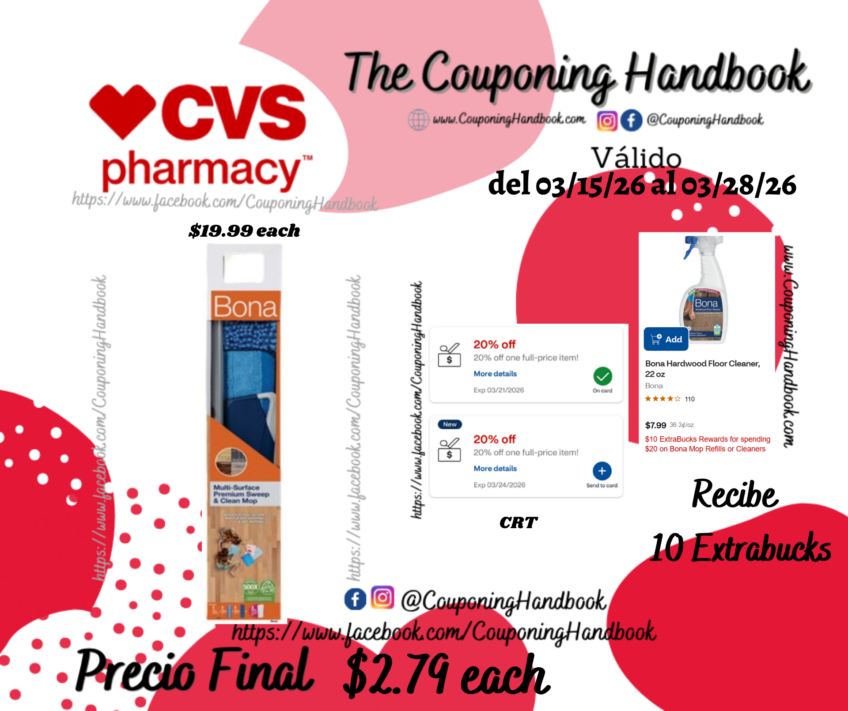 Bona Premium Microfiber Dry & Wet Floor Mop por $2.79