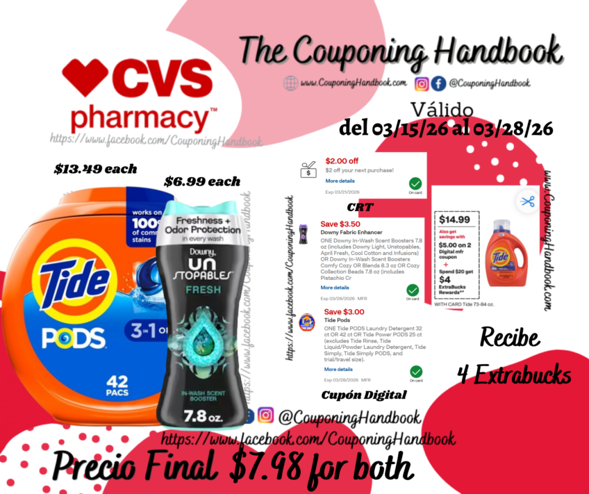 02 Productos de Laundry por $7.98