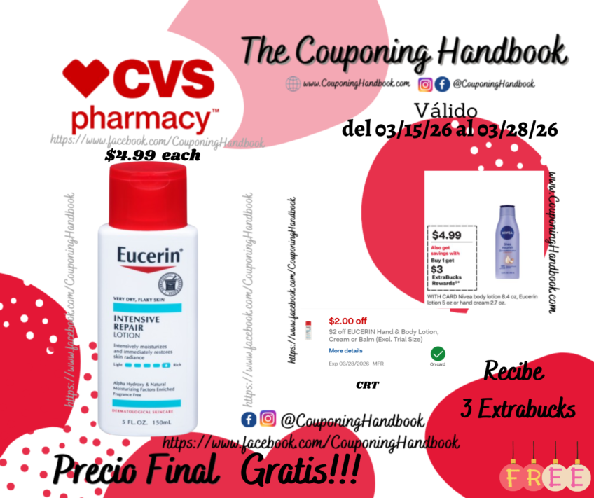 Eucerin Intensive Repair Very Dry Skin Lotion, 5 OZ Gratis