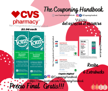 02 Tom’s of Maine Wicked Fresh Fluoride Anticavity Toothpaste 4 OZ Gratis