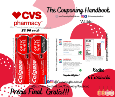 02 Colgate Optic White Teeth Whitening Charcoal Toothpaste, Cool Mint, 4.2 OZ Gratis