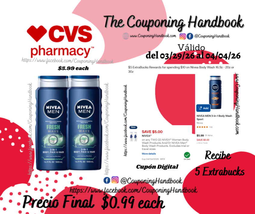 NIVEA MEN Body Wash por $0.99