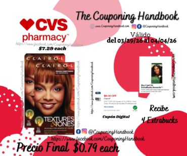 Clairol Textures & Tones Permanent Hair Dye por $0.79