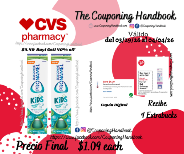 Sensodyne Pronamel Kid’s Fluoride Toothpaste 4 OZ por $1.09