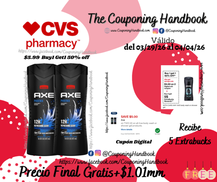 02 AXE Body Wash for Men 16 OZ Gratis