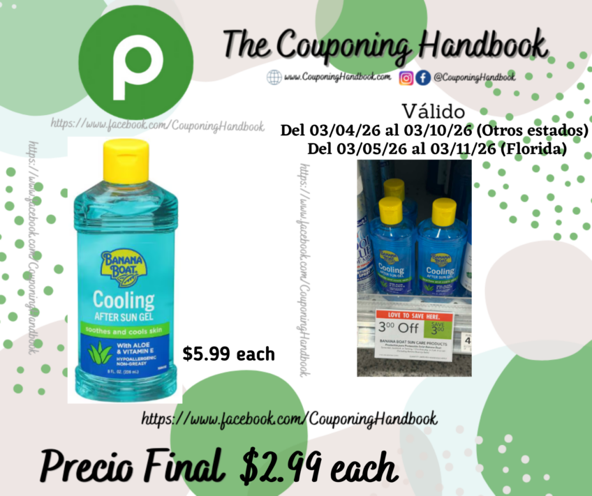 Banana Boat After Sun Gel, Cooling por $2.99