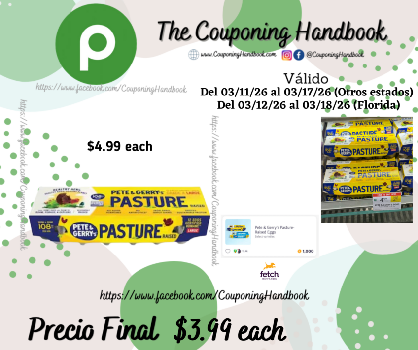 Pete & Gerry’s Pasture Raised Eggs Large por $3.99