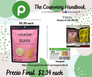 Craize Toasted Snack Crackers por $2.39